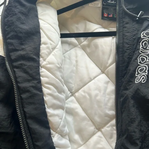 Adidas Men’s Black and White Puffer Hooded Jacket - Picture 7 of 8